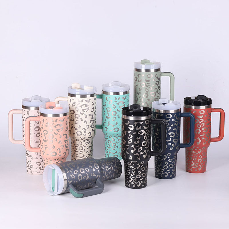 40 Oz Stainless Steel Tumbler with Handle